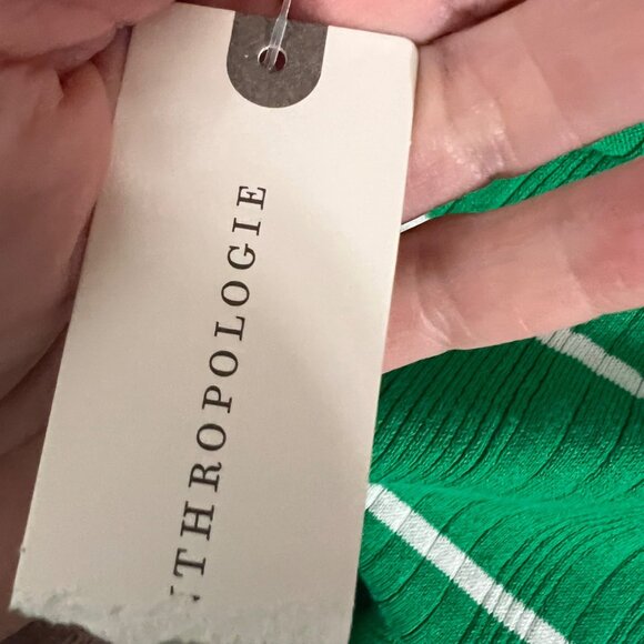 Anthropologie Daily Practice Rosie Long Green Striped Midi Dress‎ NWT L - Picture 8 of 9